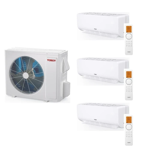 Tosot 36,000 BTU 21 SEER2 Cosmo Tri Zone Wall Mounted Ductless Mini Split Heat Pump System 12+12+12 R32 Refrigerant
