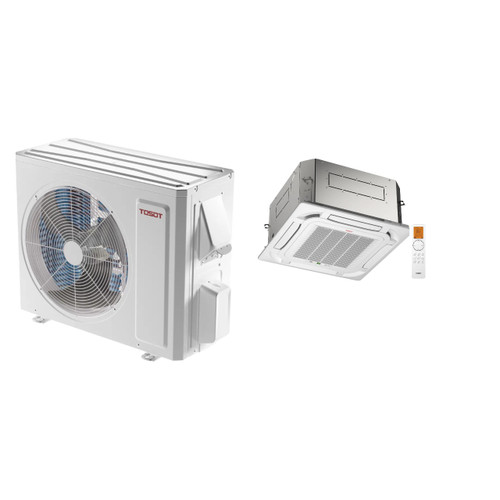 Tosot Aoraki 18,000 BTU 21 SEER2 Ceiling Cassette Ductless Mini Split Heat Pump with R32 Refrigerant 208/230V