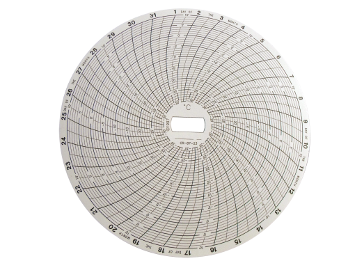Supco CR87-23 Recorder Chart 31 Day -30 to 10C (60-Pack)