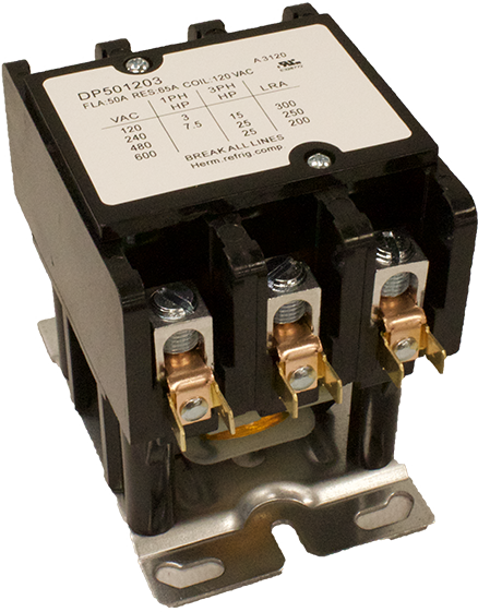 Supco DP501203 Contactor 50A 120V 3 Pole