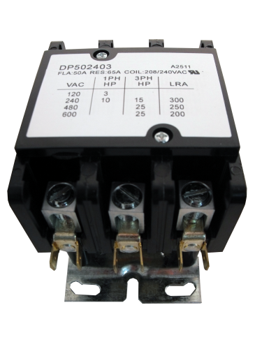Supco DP502403 Contactor 50A 240V 3 Pole