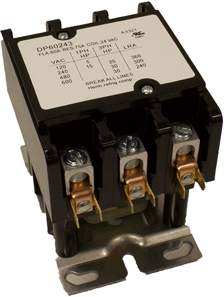 Supco DP60243 Contactor 60A 24V 3 Pole