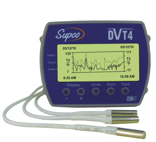 Supco DVT4 4 Temp Data Logger with Display