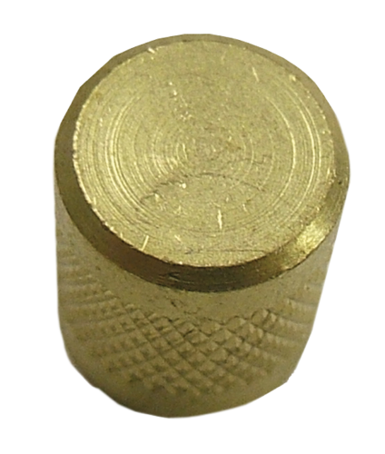 Supco SF2245 1/4" Flare Knurled Brass Cap with Neoprene Seal