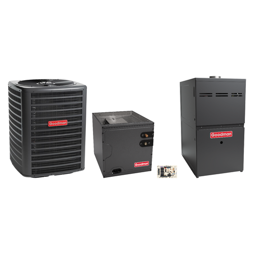 Goodman 2 Ton Heat Pump & Gas Furnace Dual Fuel System