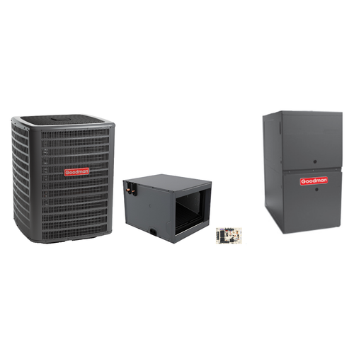 Goodman 2 Ton Heat Pump & Gas Furnace Dual Fuel System