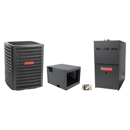 Goodman 2 Ton Heat Pump & Gas Furnace Dual Fuel System
