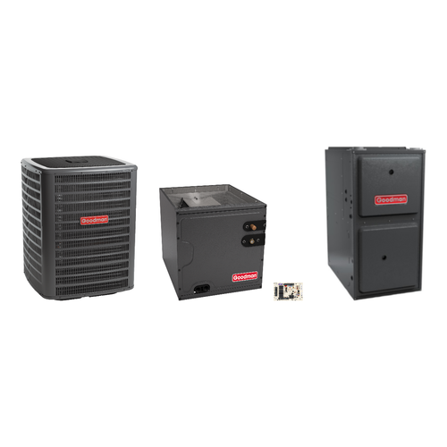 Goodman 2 Ton Heat Pump & Gas Furnace Dual Fuel System with AFE18-60A Kit