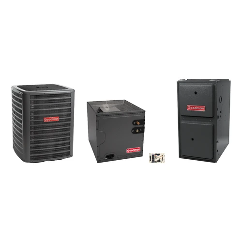 Goodman 2 Ton Heat Pump & Gas Furnace Dual Fuel System with AFE18-60A Kit