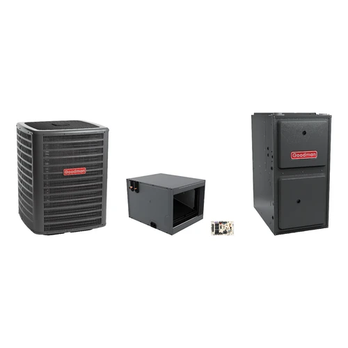 Goodman 2 Ton Heat Pump & Gas Furnace Dual Fuel System with AFE18-60A Kit