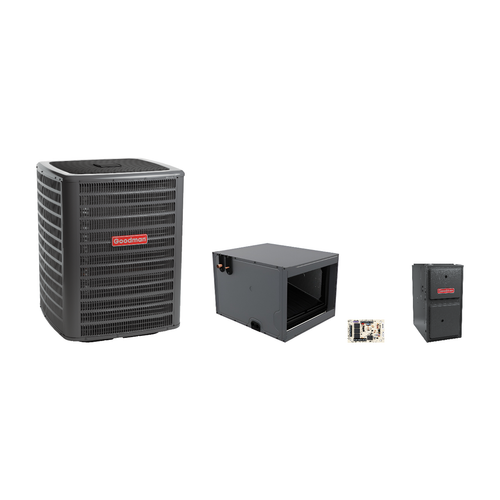 Goodman 2 Ton Heat Pump & Gas Furnace Dual Fuel System with AFE18-60A Kit
