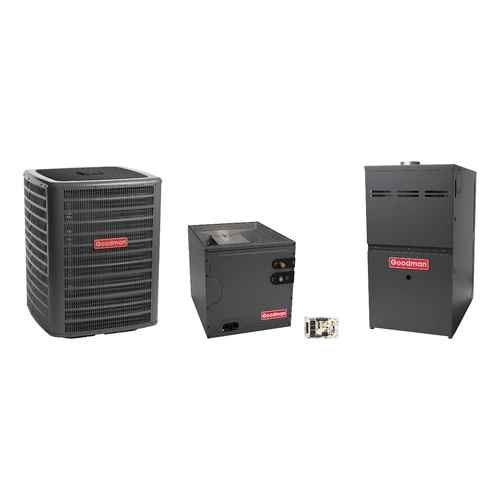 Goodman 2 Ton Heat Pump & Gas Furnace Dual Fuel System with AFE18-60A Kit