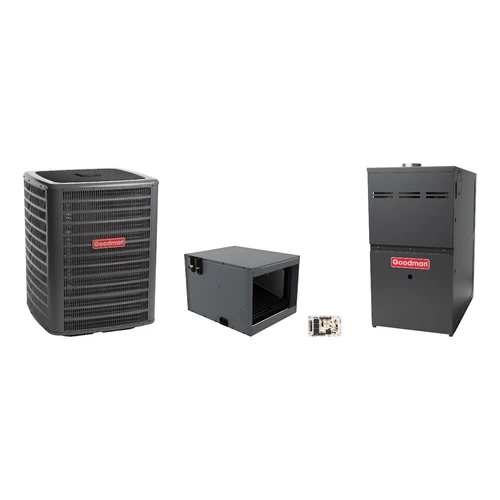 Goodman 2 Ton Heat Pump & Gas Furnace Dual Fuel System with AFE18-60A Kit