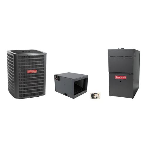 Goodman 2 Ton Heat Pump & Gas Furnace Dual Fuel System with AFE18-60A Kit