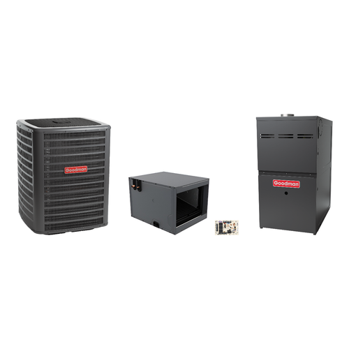 Goodman 2 Ton Heat Pump & Gas Furnace Dual Fuel System with AFE18-60A Kit