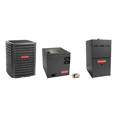 Goodman 2 Ton Heat Pump & Gas Furnace Dual Fuel System with AFE18-60A Kit