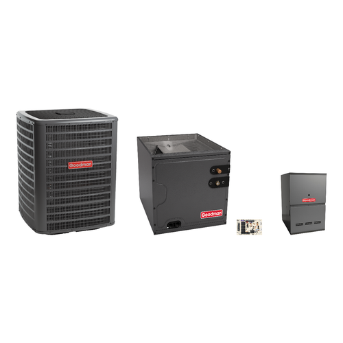 Goodman 2 Ton Heat Pump & Gas Furnace Dual Fuel System with AFE18-60A Kit