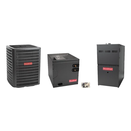 Goodman 2 Ton Heat Pump & Gas Furnace Dual Fuel System with AFE18-60A Kit