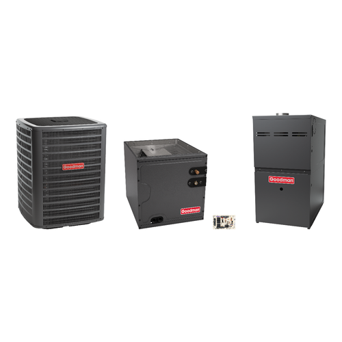 Goodman 2 Ton Heat Pump & Gas Furnace Dual Fuel System with AFE18-60A Kit