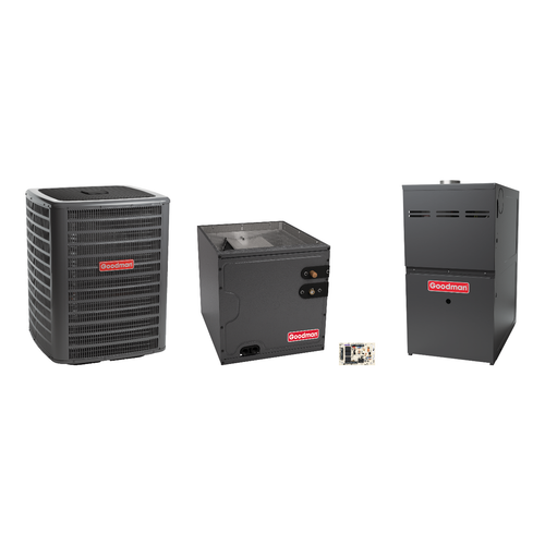 Goodman 2 Ton Heat Pump & Gas Furnace Dual Fuel System with AFE18-60A Kit