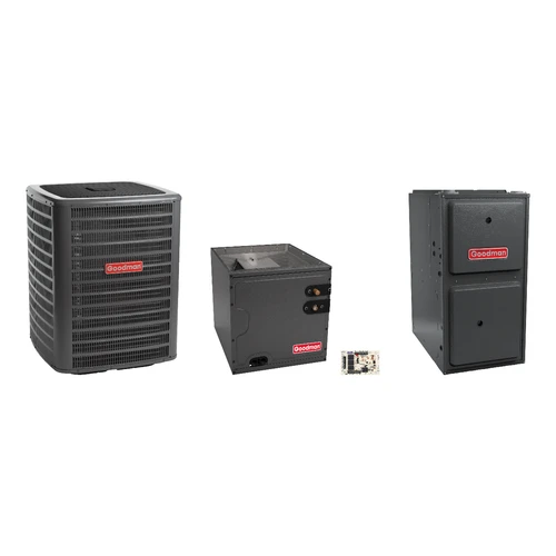 Goodman 2 Ton Heat Pump & Gas Furnace Dual Fuel System with AFE18-60A Kit