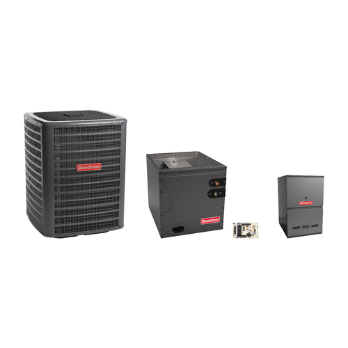 Goodman 2 Ton Heat Pump & Gas Furnace Dual Fuel System with AFE18-60A Kit