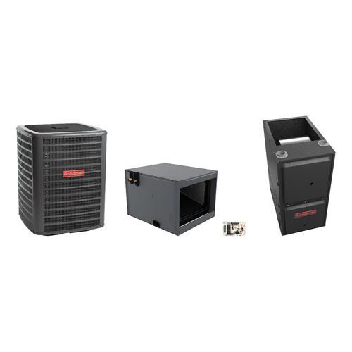 Goodman 2 Ton Heat Pump & Gas Furnace Dual Fuel System with AFE18-60A Kit