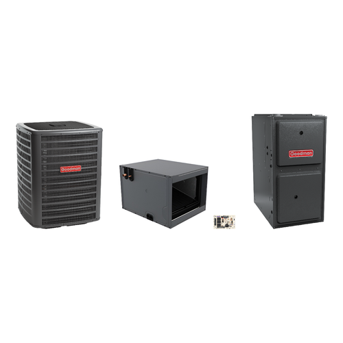 Goodman 2 Ton Heat Pump & Gas Furnace Dual Fuel System with AFE18-60A Kit