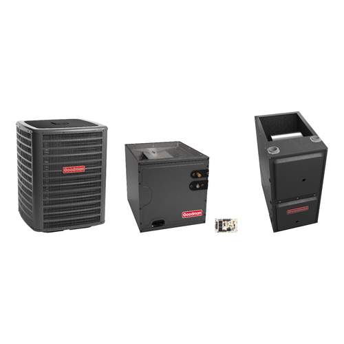 Goodman 2 Ton Heat Pump & Gas Furnace Dual Fuel System with AFE18-60A Kit