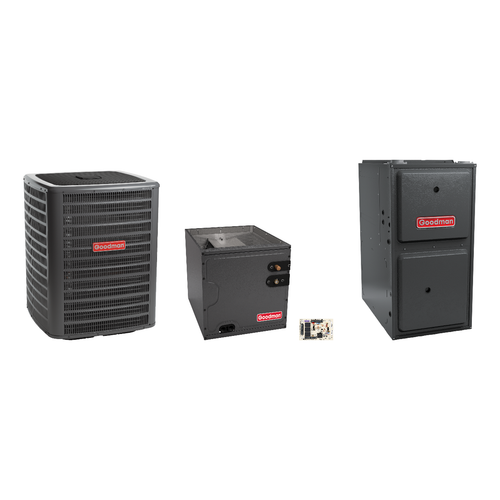 Goodman 2 Ton Heat Pump & Gas Furnace Dual Fuel System with AFE18-60A Kit