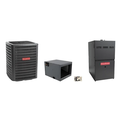 Goodman 2 Ton Heat Pump & Gas Furnace Dual Fuel System with AFE18-60A Kit