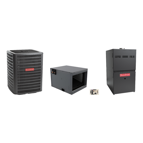 Goodman 2 Ton Heat Pump & Gas Furnace Dual Fuel System with AFE18-60A Kit