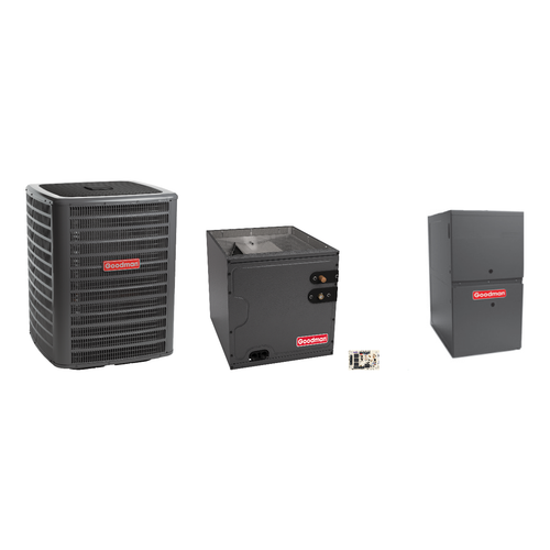 Goodman 2.5 Ton Heat Pump & Gas Furnace Dual Fuel System with AFE18-60A Kit
