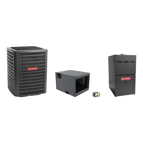 Goodman 2.5 Ton Heat Pump & Gas Furnace Dual Fuel System with AFE18-60A Kit