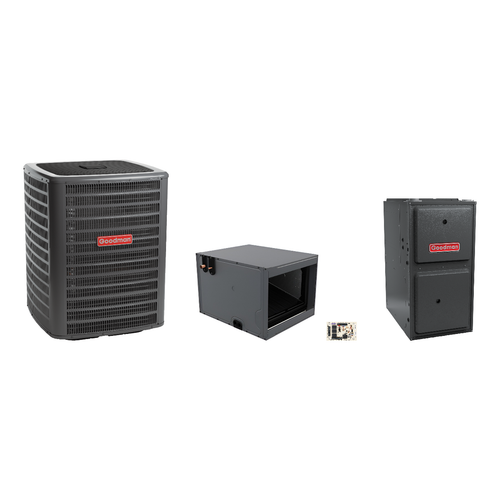 Goodman 2.5 Ton Heat Pump & Gas Furnace Dual Fuel System with AFE18-60A Kit