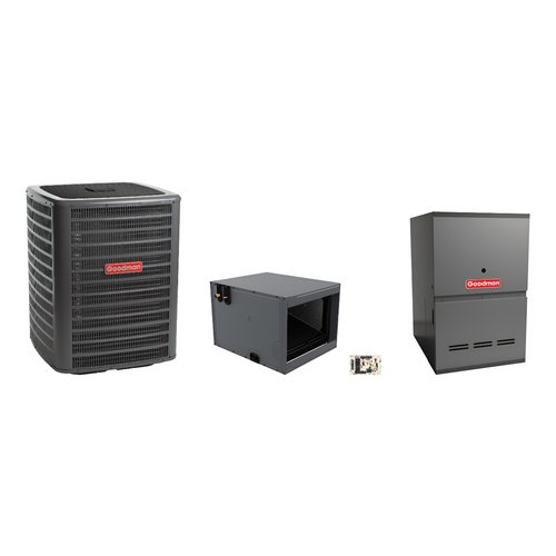 Goodman 2.5 Ton Heat Pump & Gas Furnace Dual Fuel System with AFE18-60A Kit