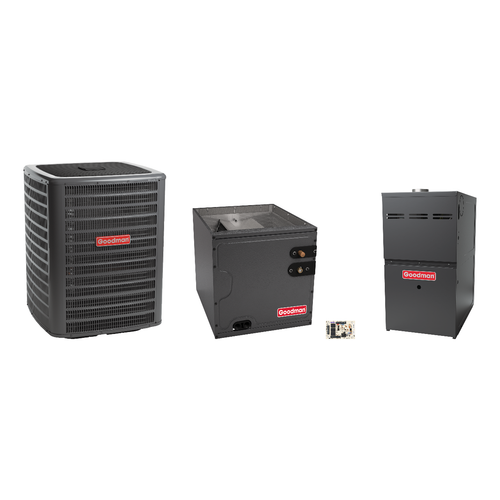Goodman 2.5 Ton Heat Pump & Gas Furnace Dual Fuel System with AFE18-60A Kit
