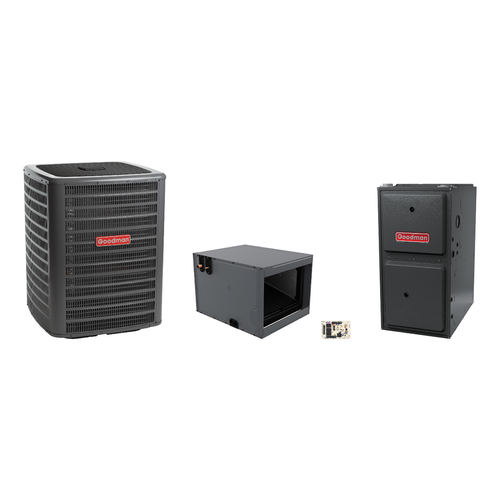 Goodman 2.5 Ton Heat Pump & Gas Furnace Dual Fuel System with AFE18-60A Kit