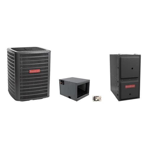 Goodman 2.5 Ton Heat Pump & Gas Furnace Dual Fuel System with AFE18-60A Kit