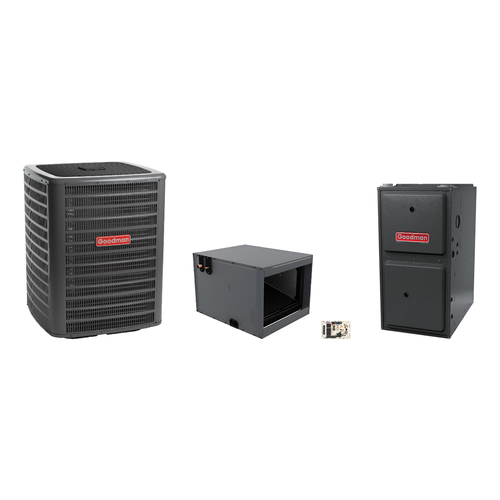 Goodman 2.5 Ton Heat Pump & Gas Furnace Dual Fuel System with AFE18-60A Kit