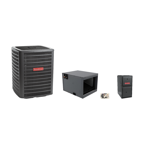 Goodman 2.5 Ton Heat Pump & Gas Furnace Dual Fuel System with AFE18-60A Kit
