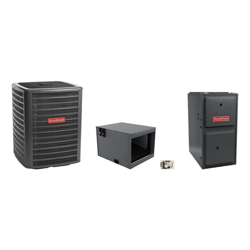 Goodman 2.5 Ton Heat Pump & Gas Furnace Dual Fuel System with AFE18-60A Kit