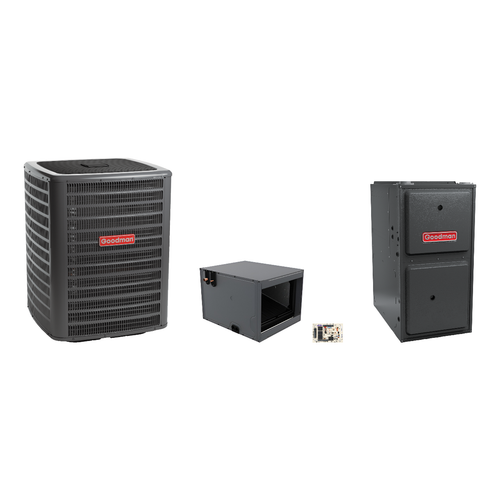 Goodman 2.5 Ton Heat Pump & Gas Furnace Dual Fuel System with AFE18-60A Kit