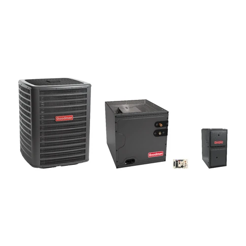 Goodman 2.5 Ton Heat Pump & Gas Furnace Dual Fuel System with AFE18-60A Kit