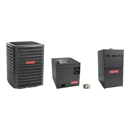 Goodman 2.5 Ton Heat Pump & Gas Furnace Dual Fuel System with AFE18-60A Kit