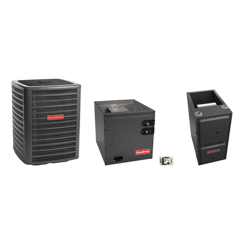Goodman 2.5 Ton Heat Pump & Gas Furnace Dual Fuel System with AFE18-60A Kit