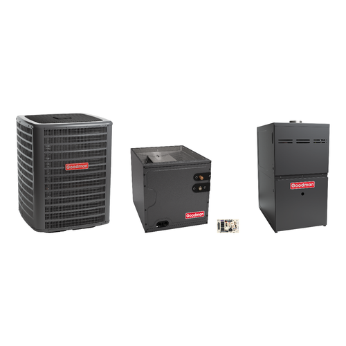 Goodman 3 Ton Heat Pump & Gas Furnace Dual Fuel System with AFE18-60A Kit