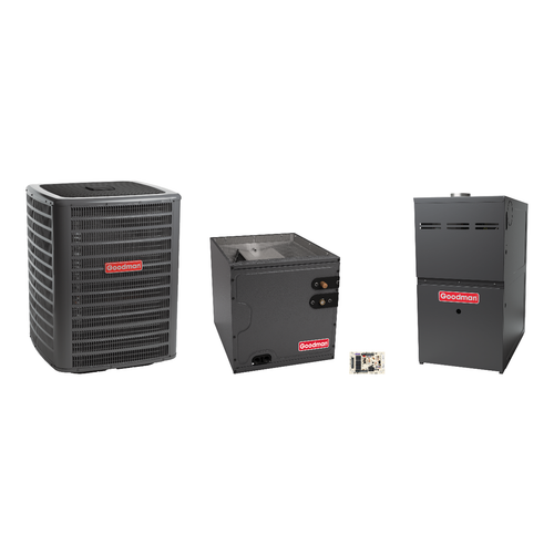Goodman 3 Ton Heat Pump & Gas Furnace Dual Fuel System with AFE18-60A Kit