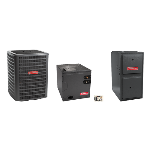 Goodman 3 Ton Heat Pump & Gas Furnace Dual Fuel System with AFE18-60A Kit