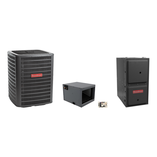 Goodman 1.5 Ton Heat Pump & Gas Furnace Dual Fuel System with AFE18-60A Kit